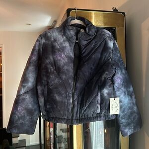 New puffer jacket Electric & Rose tie dye puffer jacket Medium NWT